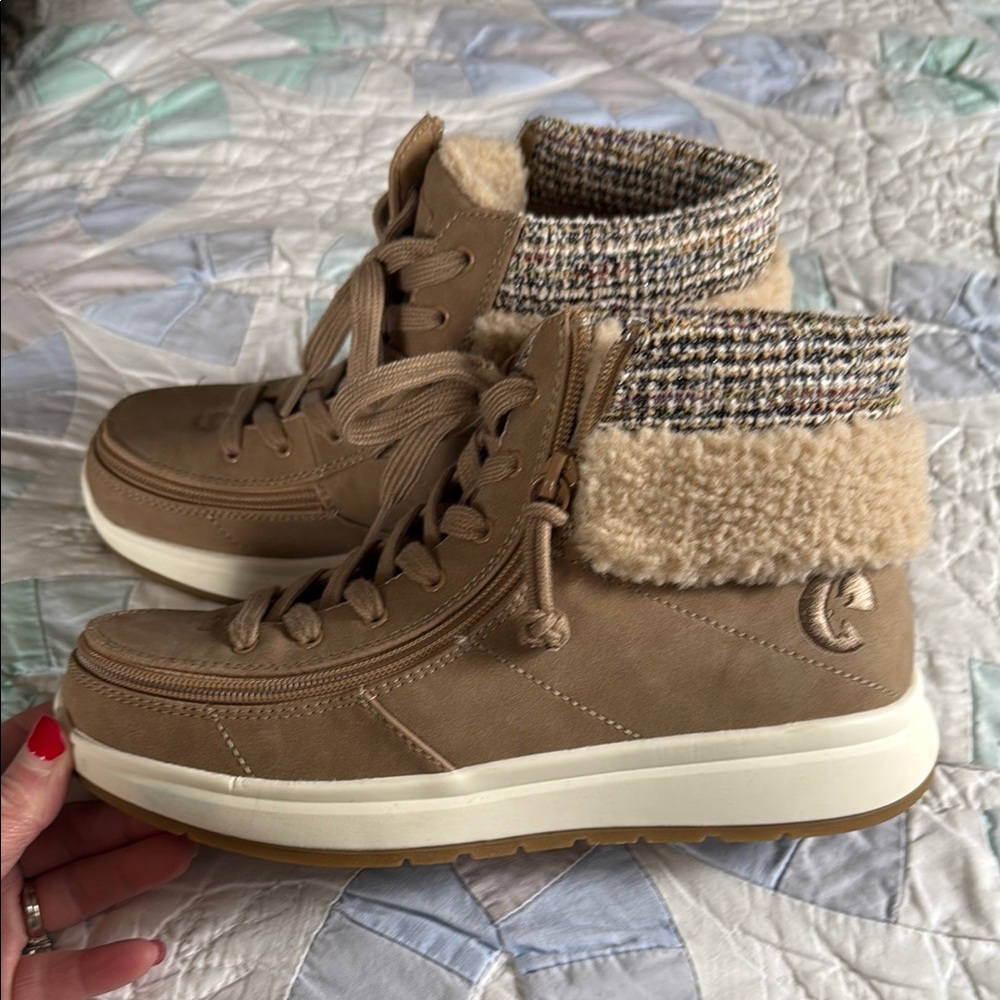 Women's Tan Ankle Boots - Picture 2 of 4